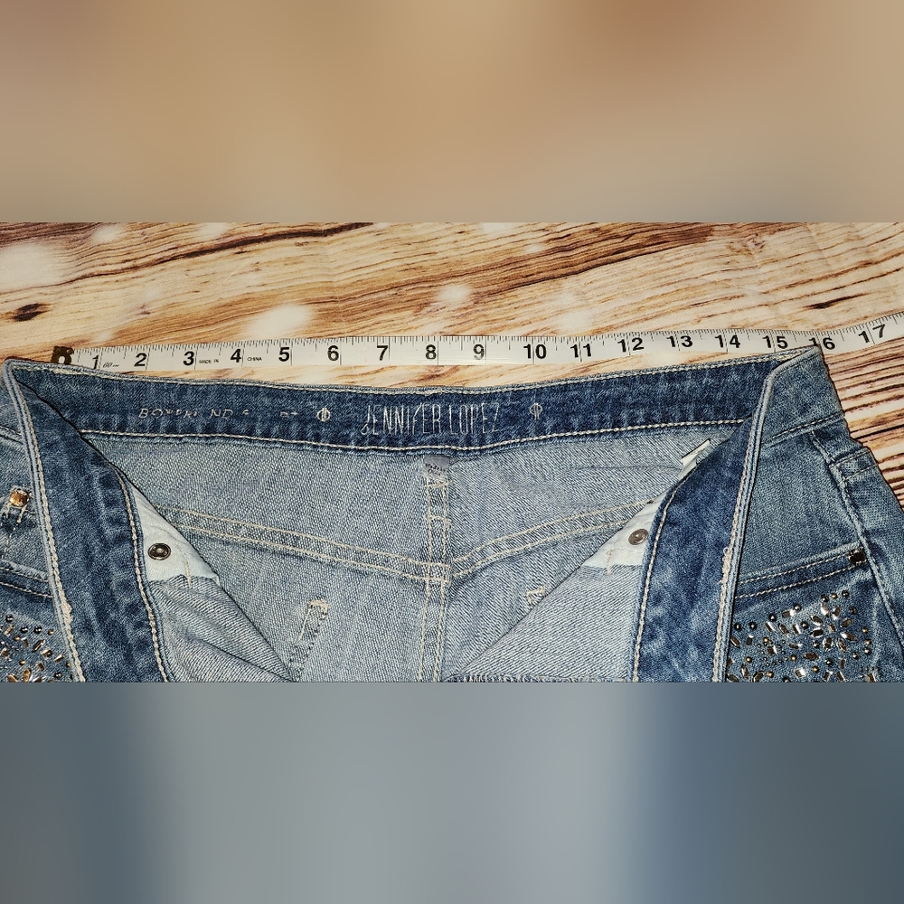 Jennifer Lopez  Blue Denim Shorts - Picture 4 of 8